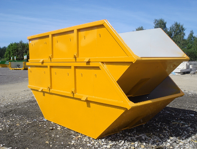 Contenedor de basura para la eliminaci&oacute;n de residuos de obras de construcci&oacute;n